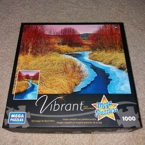 Mega Puzzles 1000 Approaching Winter 27×19" Used All Pieces There